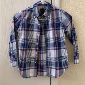 Gap kids plaid button down shirt